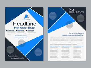 Modern professional two-sided flyer vector design template