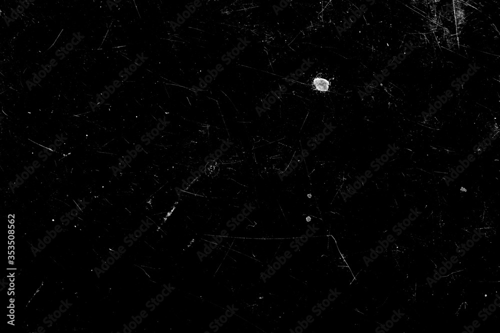 Poster white scratches with scuffs on a black background. template for design