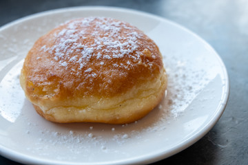 donuts on a white plate