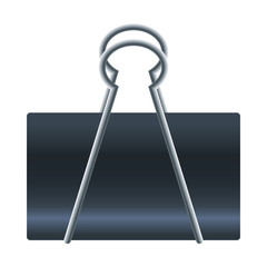 metal clip documents isolated icon