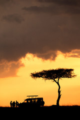 Tourist enjoying during sunset at Masai Mara © Dr Ajay Kumar Singh