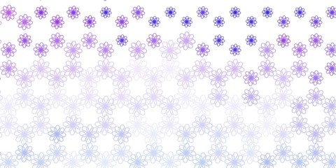 Light Purple vector background with bent lines.