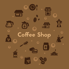 Coffee shop icons