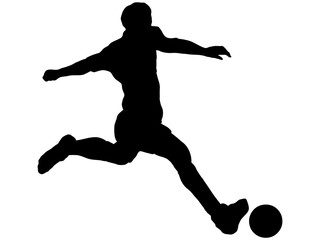 サッカー_シルエット_4