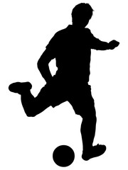 サッカー_シルエット_1
