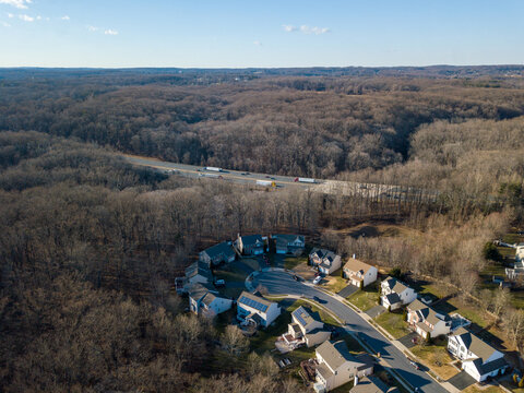 Interstate 95 passes the Gunpowder neighborhood in Joppa, Harford County, Maryland
