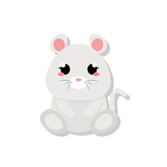 Isolated cute baby mouse
