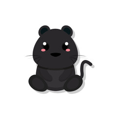 Isolated cute baby mouse