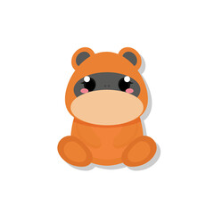 Isolated cute baby bear