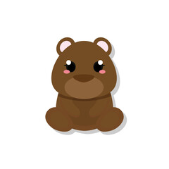 Fototapeta premium Isolated cute baby bear