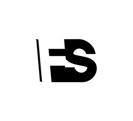 Initial letters Logo black positive/negative space FS