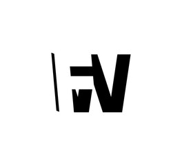 Initial letters Logo black positive/negative space FW