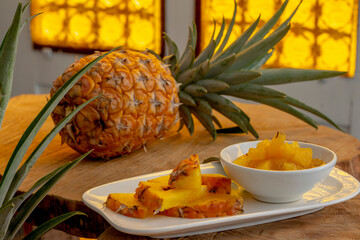 Postre de piña, mermelada