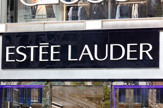 BEIJING, CHINA- MARCH 31, 2019: ESTEE LAUDER sign. ESTEE LAUDER is a multinational company founded in 1946; it takes part in the industry of cometics