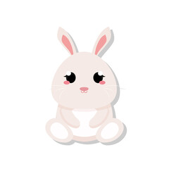 Isolated cute bunny