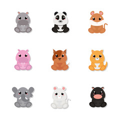 Set of cute animals
