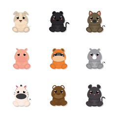 Obraz premium Set of cute animals