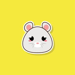 Isolated cute baby mouse