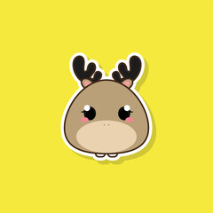 Isolated cute baby reindeer