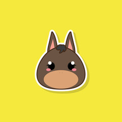 Obraz premium Isolated cute baby donkey