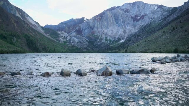 Convict Lake in the Eastern Sierra Nevada mountains, California, Mono County, California, USA. Mountain Lake at summer.