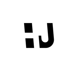 Initial letters Logo black positive/negative space HJ