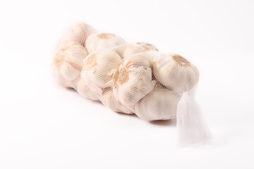 A clove of garlic on white background