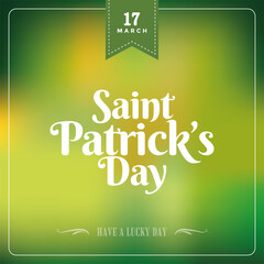 Saint patricks day card
