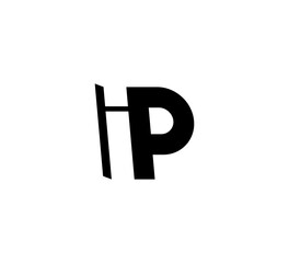 Initial letters Logo black positive/negative space IP