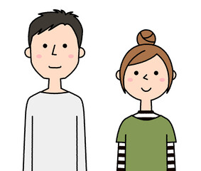 若いカップル　夫婦