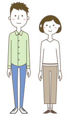若いカップル　夫婦