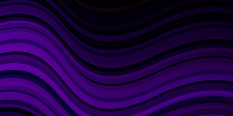 Dark Purple, Pink vector texture with circular arc. Colorful abstract illustration with gradient curves. Best design for your posters, banners.