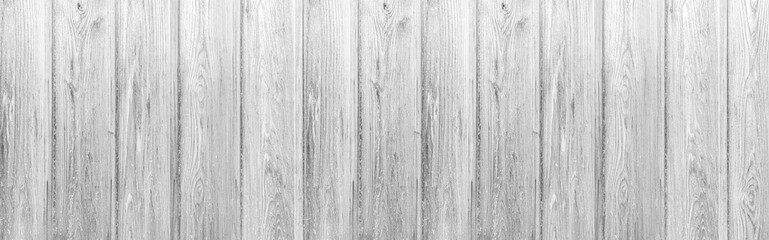 Obraz premium Panorama of White natural wood wall texture and background seamless