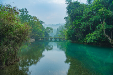 Fototapeta na wymiar Xiaoqikong Scenic Area, Libo County, Guizhou, China