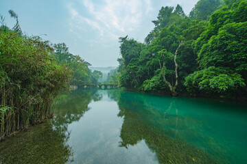 Fototapeta na wymiar Xiaoqikong Scenic Area, Libo County, Guizhou, China