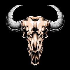skull bull head vector illustration © InksyndromeArtwork