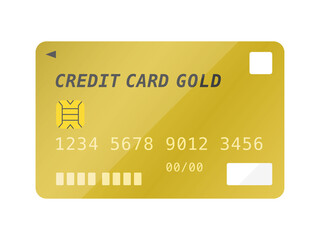 ゴールドクレジットカードのイラスト