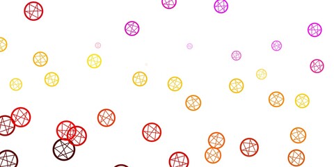 Light Multicolor vector pattern with magic elements.