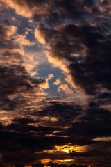 Beautiful clouds during sunset. Resource for designers.