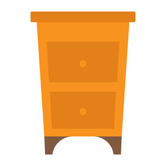 Isolated drawer desk icon