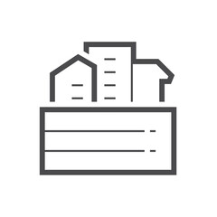 Building and soil support vector icon design. May called earth, underground, ground, land or dirt in cross section view. Concept of load, soil investigation, geotechnical engineering and geology.