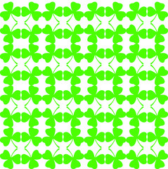 Green shamrock vector seamless pattern