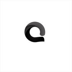 Vector letter Q 3D concept logo design template illustration eps 10