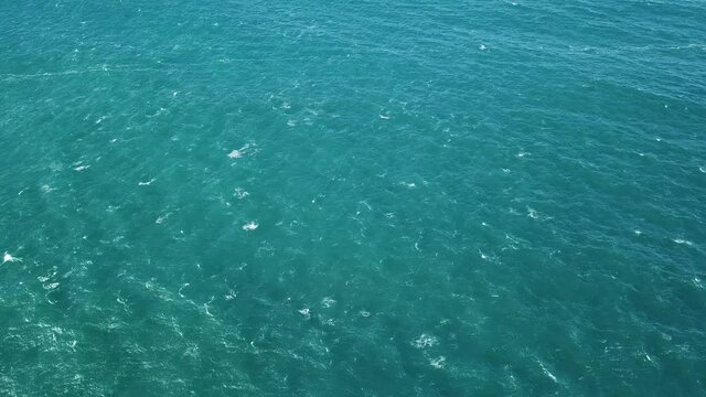 Calm Ocean Waters Aerial Flyover