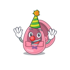 smiley clown baby girl shoes cartoon character design concept