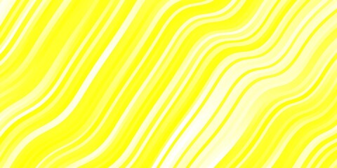 Light Yellow vector texture with circular arc. Illustration in halftone style with gradient curves. Template for cellphones.