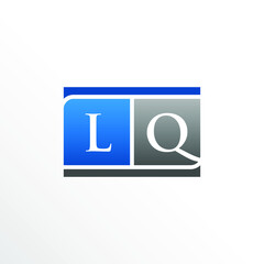 Initial Letter LQ Square Logo Design