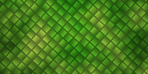 Fototapeta na wymiar Light Green vector pattern in square style.