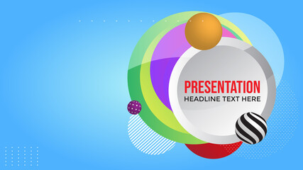 Modern Abstract Presentation Template Vector with Circle Gradient 