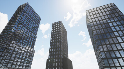 Obraz premium ビル イラスト